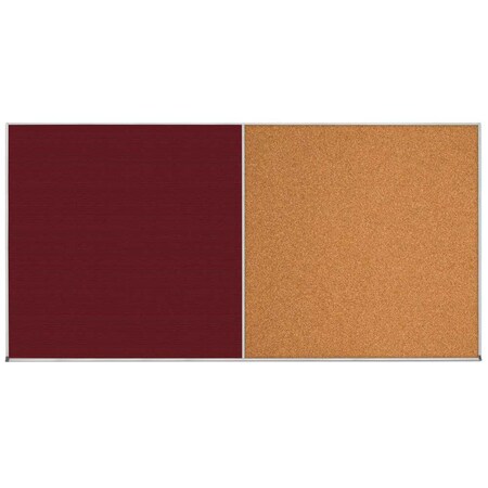 United Visual Products Enclosed Corkboard, 1 Door, 24"x36", 4" Fra UV3415-SATIN-BLSPRU